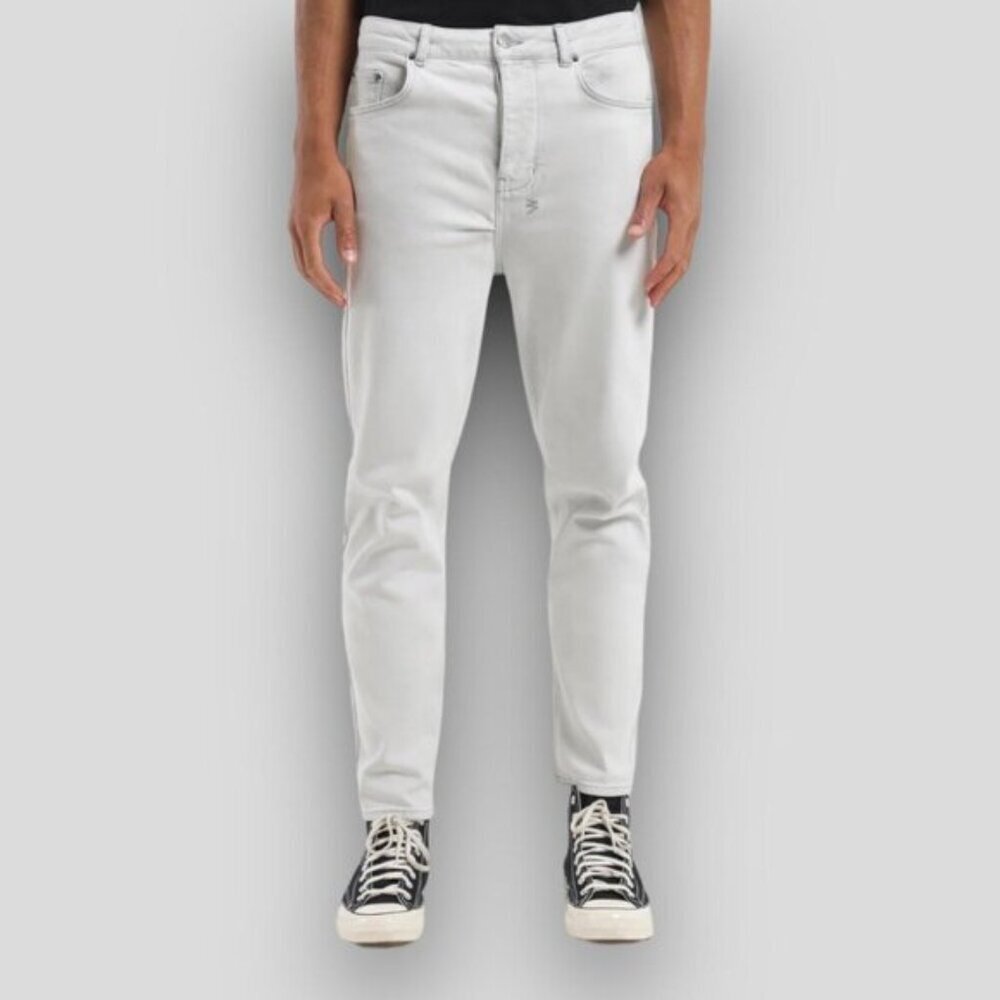 Ksubi Men's Bullet ++ Relaxed Full Length Jean in Gray White. Sz: 36